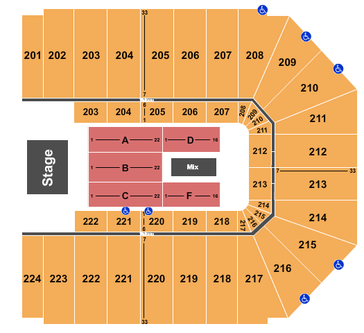 Seating Chart for MercyMe,